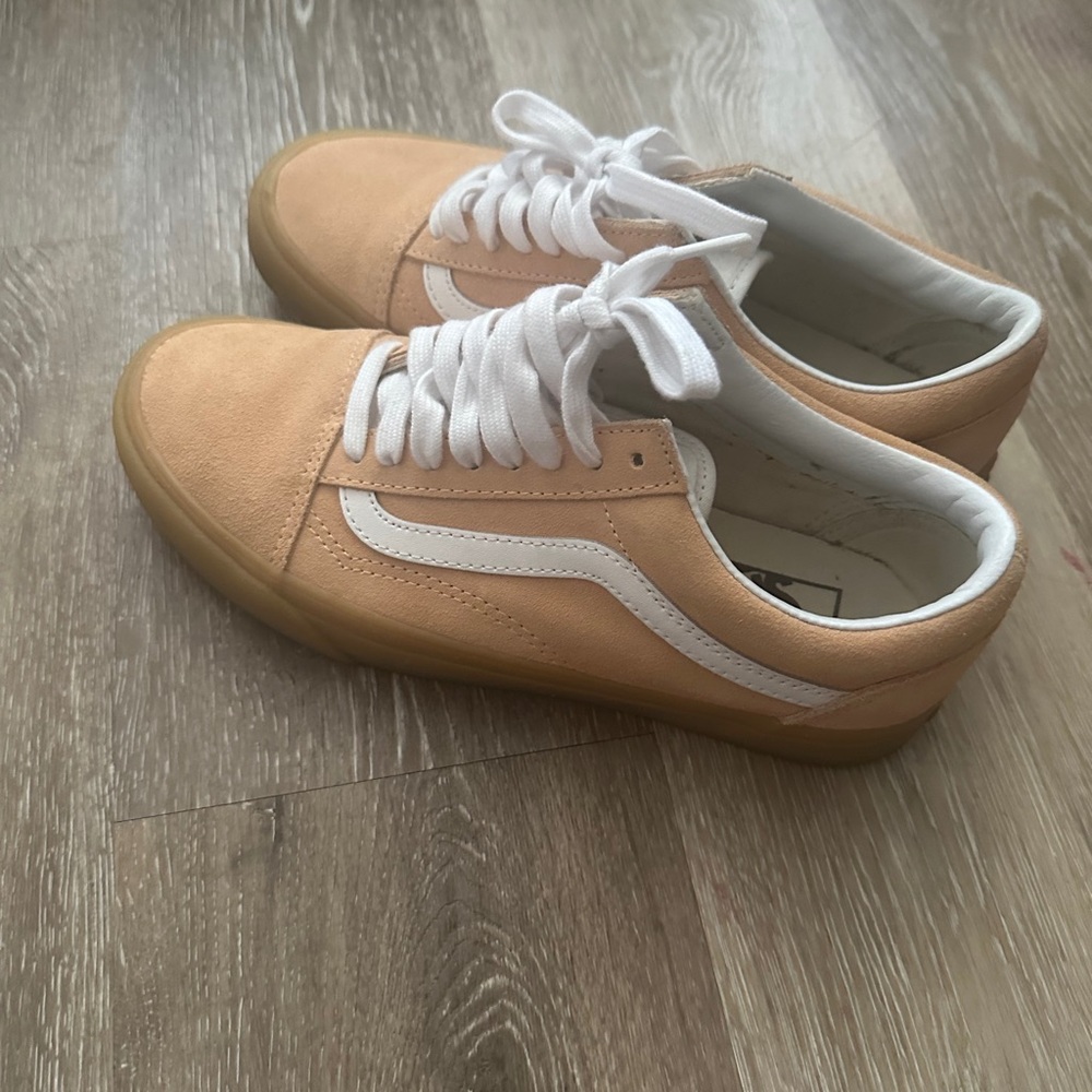 VANS Old Skool Double Light Gum Sneakers SIZE 8 Casual Peach Feminine Everyday - Picture 7 of 7